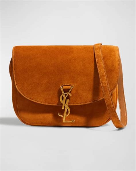 Saint Laurent Kaia Medium YSL Suede Satchel Bag